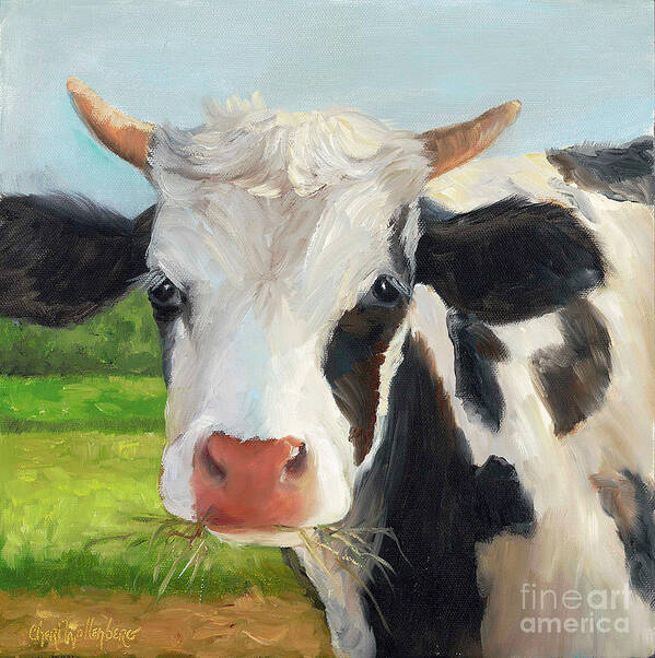 Cow Wall Art Art Print featuring the painting Handel by Cheri Wollenberg