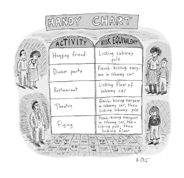 Captionless Art Print featuring the drawing Handy Chart by Roz Chast