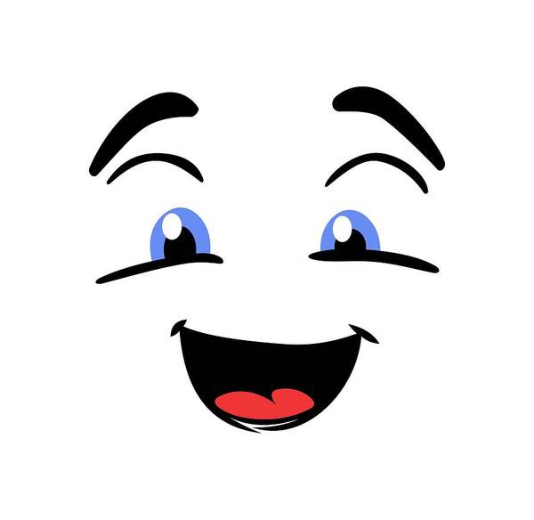 Emoji Art Print featuring the photograph Happy Face Emoji by Nancy Ayanna Wyatt