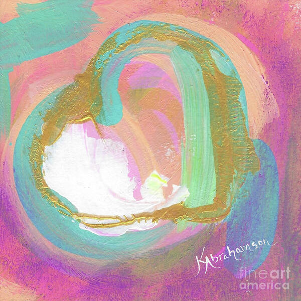 Heart Art Print featuring the painting Heart Echo Love 2021 #2 by Kristen Abrahamson