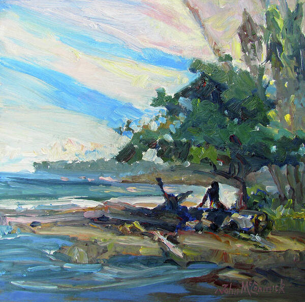 Caribbean Coast Art Print featuring the painting Her Favorite Spot by John McCormick