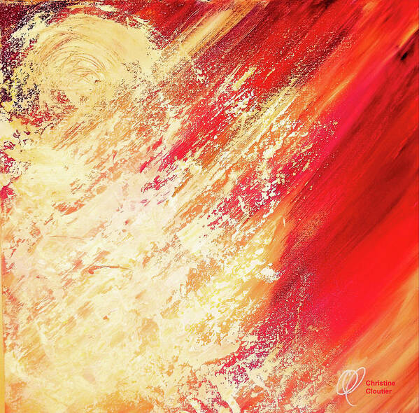 Red Art Print featuring the painting Holy Fire by Christine Cloutier