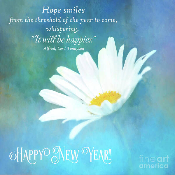 Daisy Art Print featuring the photograph Hope for the New Year by Anita Pollak