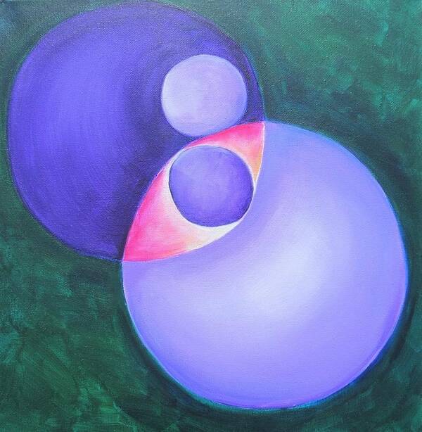 Circles Art Print featuring the painting Hugging... when we grieve by Jennifer Hannigan-Green