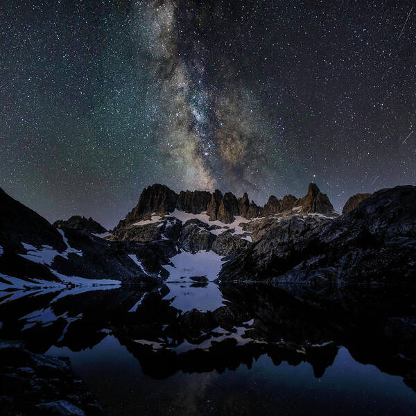 Landscape Art Print featuring the photograph Iceberg Lake Night Sky by Romeo Victor