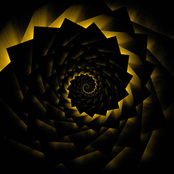 Endless Art Print featuring the digital art Infinity Tunnel Spiral Sun by Pelo Blanco Photo