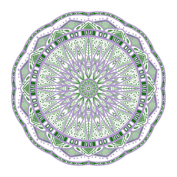 Mandala Art Print featuring the digital art Influence Mandala by Angie Tirado