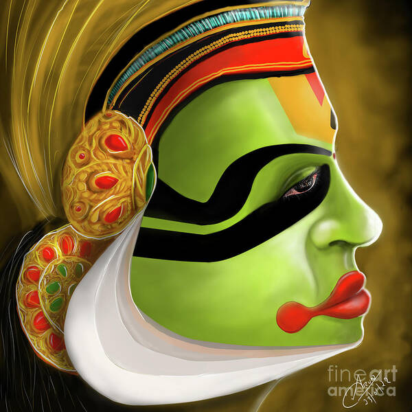 Kathakali face Art Print by Armooz Design - Fine Art America