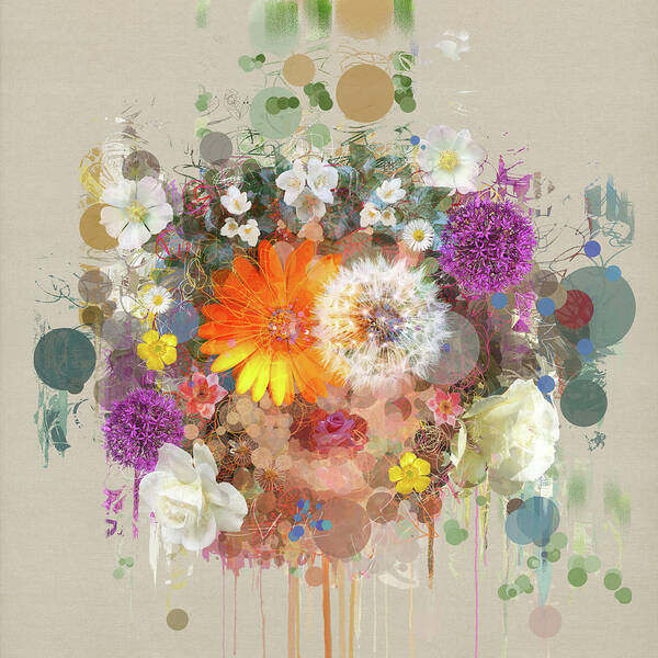 Rose Art Print featuring the mixed media Khloris - Spring Goddess by BFA Prints