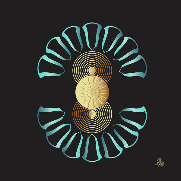 Mandala Art Print featuring the digital art Kuklos No 4366 by Alan Bennington