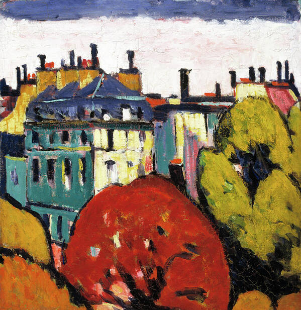 Paris Art Print featuring the painting Landscape, Paris by Henry Lyman Sayen