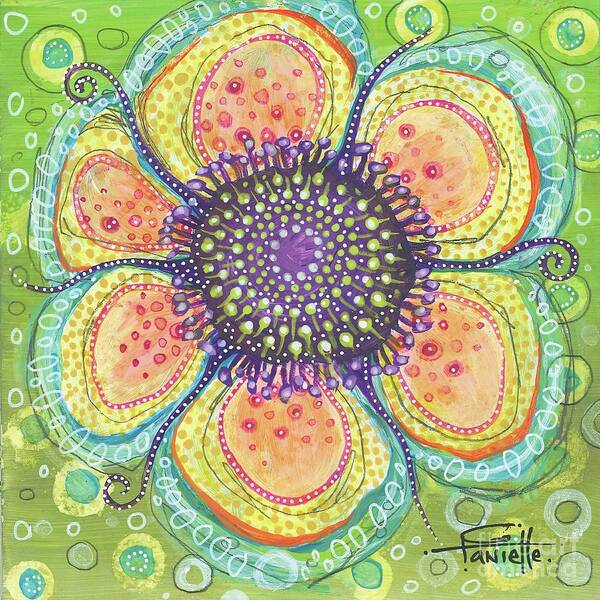 Flower Painting Art Print featuring the painting Letting Go by Tanielle Childers
