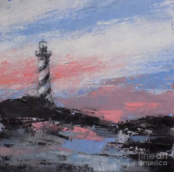 Lighthouse Art Print featuring the painting Light Of The World by Dan Campbell