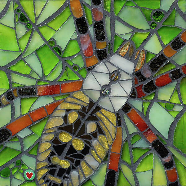 Spider Art Print featuring the glass art Lili by Cherie Bosela