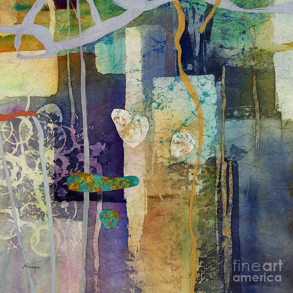 Liminal Art Print featuring the painting Liminal Spaces-Blue by Hailey E Herrera