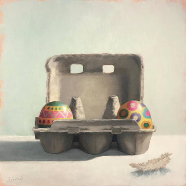 Egg Art Print featuring the painting Long Distance by Susan N Jarvis