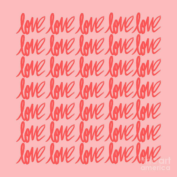 Typography Art Print featuring the digital art Love by Christie Olstad