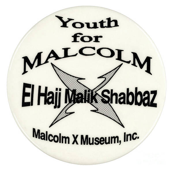 1950 Art Print featuring the photograph Malcolm X Button by Granger