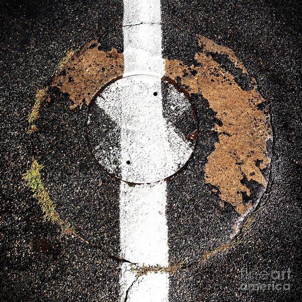 Abstract Art Print featuring the photograph Man Hole Cover Totem by Dutch Bieber