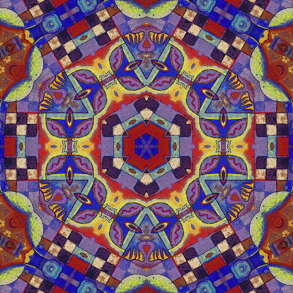Mandala Art Print featuring the painting Mandala, Composition 23 A by Daniel Baran