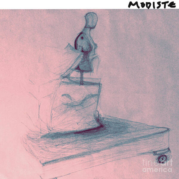 Modiste Art Print featuring the digital art Modiste by Aisha Isabelle