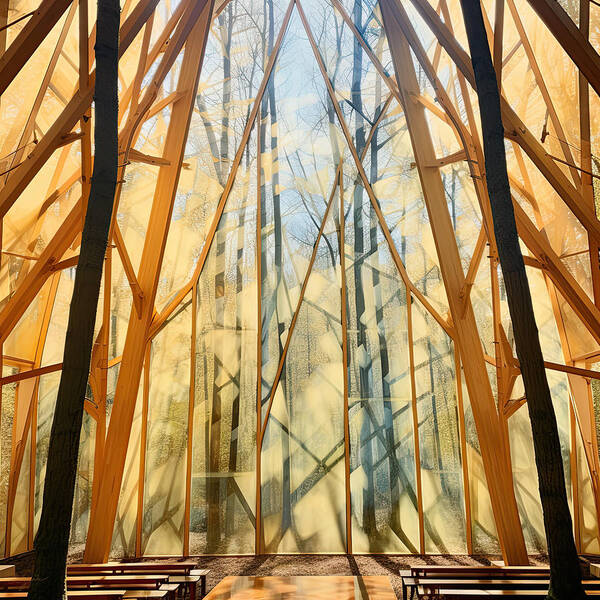 Architecture And Nature Art Print featuring the painting Moment of Peace - Peace Art by Lourry Legarde