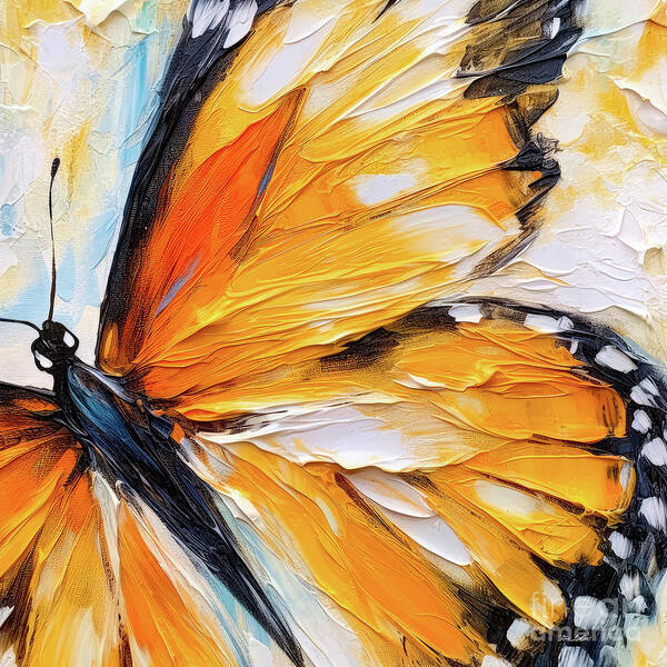 Monarch Butterfly Art Print featuring the painting Monarch Wings by Tina LeCour