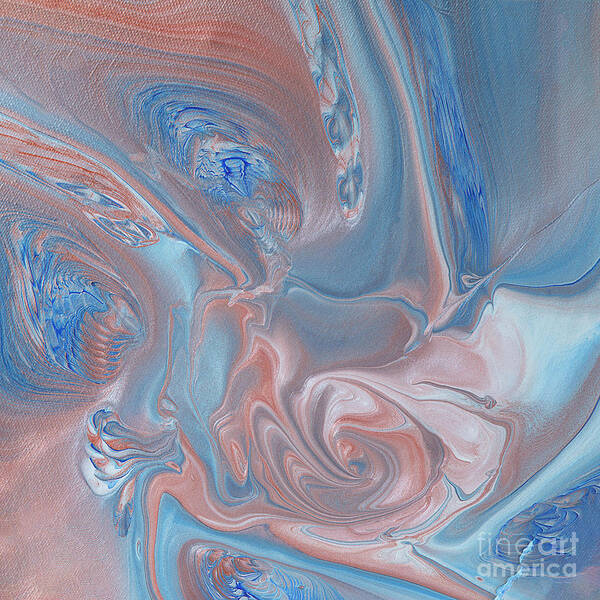 Acrylic Pour Art Print featuring the painting Morning Song by Elisabeth Lucas