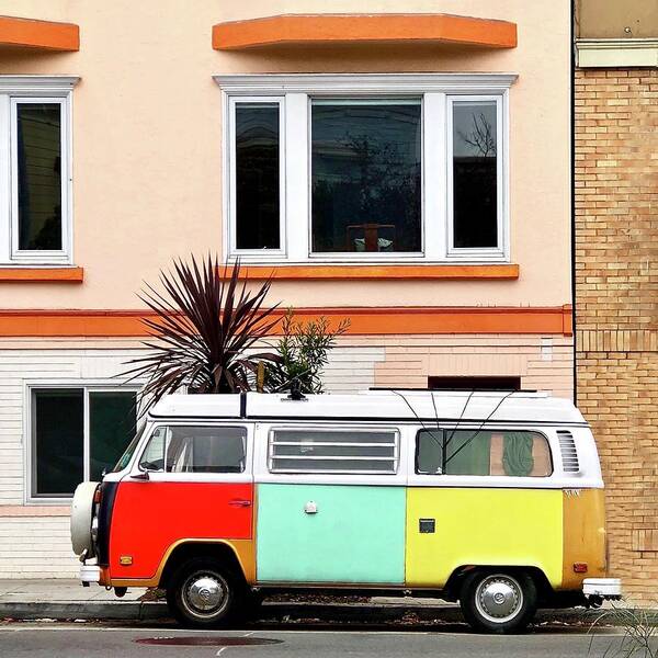  Art Print featuring the photograph Multi-Colored Van by Julie Gebhardt
