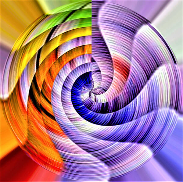 Abstract Art Print featuring the digital art My Biggest Fan by Ronald Mills