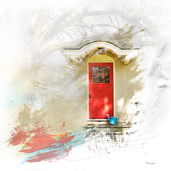 Door Art Print featuring the mixed media My Garden Door by Moira Law