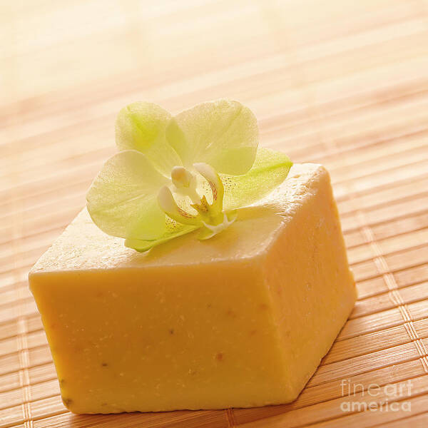 Aromatherapy Art Print featuring the photograph Natural Aromatherapy Artisanal Soap in a Spa by Olivier Le Queinec
