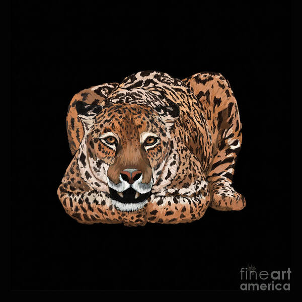 Wildlife Art Print featuring the digital art Night Stalker by Lois Bryan