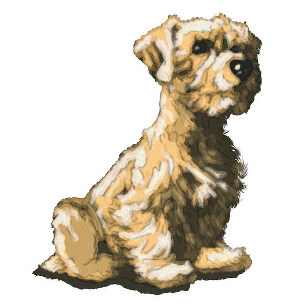 Norfolk Terrier Art Print featuring the digital art Norfolk Terrier by John Haldane