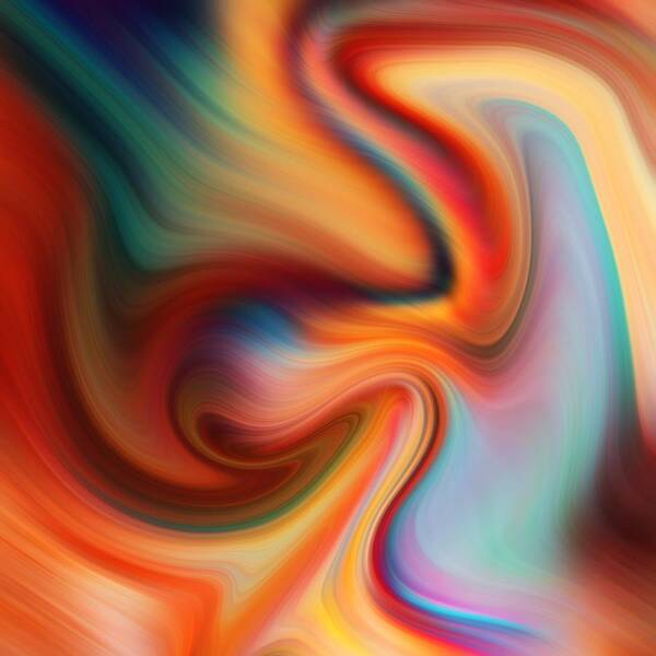 Abstract Art Print featuring the digital art Emergence by Nancy Levan
