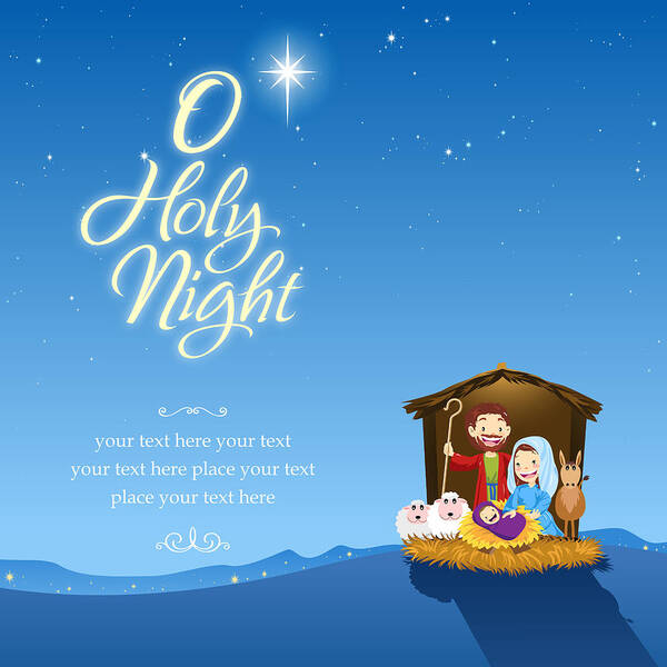 Star Of Bethlehem Art Print featuring the drawing O holy night by Exxorian