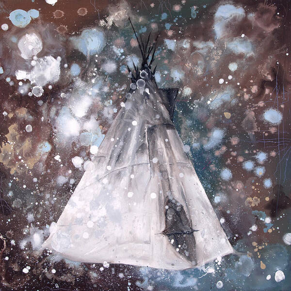 Teepee Art Print featuring the painting Out of The Storm by Averi Iris