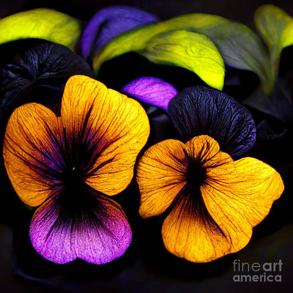 Pansy Art Print featuring the digital art Pansy by Sabantha