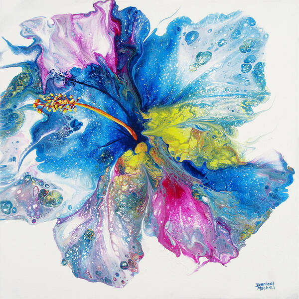 Flower Art Print featuring the painting Pardise Blooms by Darice Machel McGuire