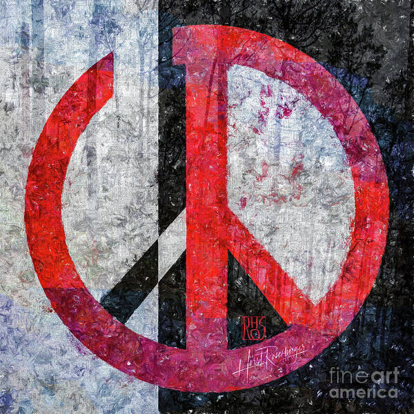 Abstract Art Print featuring the painting Peace Should Not Be Broken by Horst Rosenberger