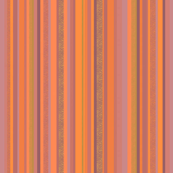 Peachy Stripes Art Print featuring the digital art Peachy Stripes by Val Arie