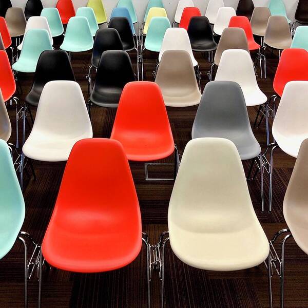  Art Print featuring the photograph Plastic Chairs by Julie Gebhardt