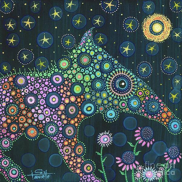 Peccary Painting Art Print featuring the painting Polka Dot Peccary-Anteater-ish by Tanielle Childers