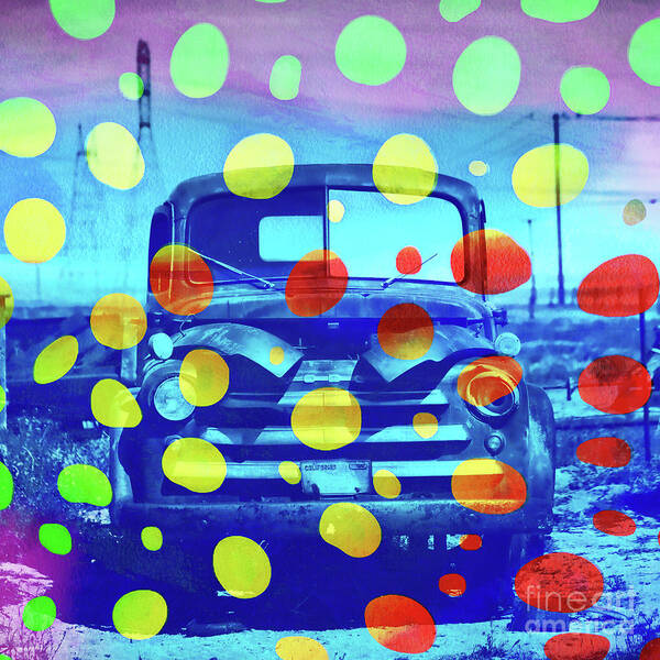 Pop Art Art Print featuring the digital art Polka Dot Truck by Edward Fielding