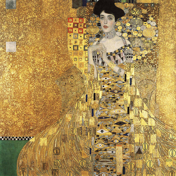The Kiss Art Print featuring the painting Portrait of Adele Bloch Bauer I 1907 Gustav Klimt T-shirt by Tony Rubino