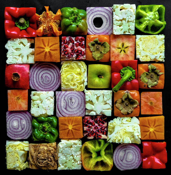 Produce Art Print featuring the photograph Produce Quilt by Sarah Phillips