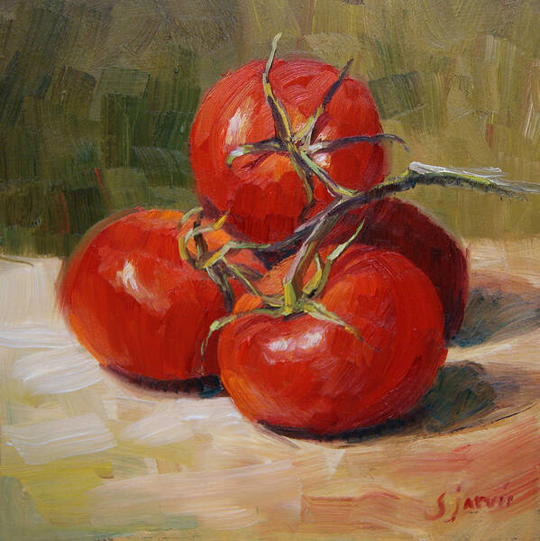 Vegetable Art Print featuring the painting Red Was Her Favorite Color by Susan N Jarvis