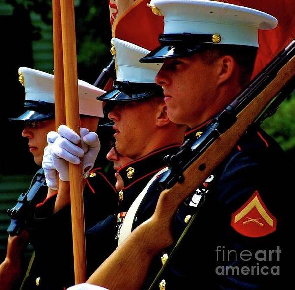 Marines Art Print featuring the photograph Remembering the Brave by Frank J Casella