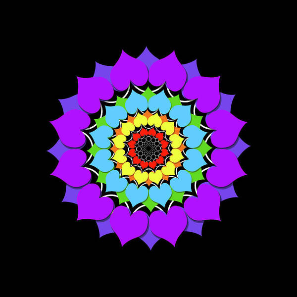 Mandala Art Print featuring the digital art Sacred Geometry Mandala_2 by Az Jackson
