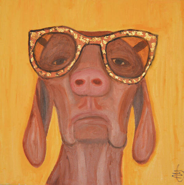Dogs Art Print featuring the painting Sassy Sue by Anita Hummel